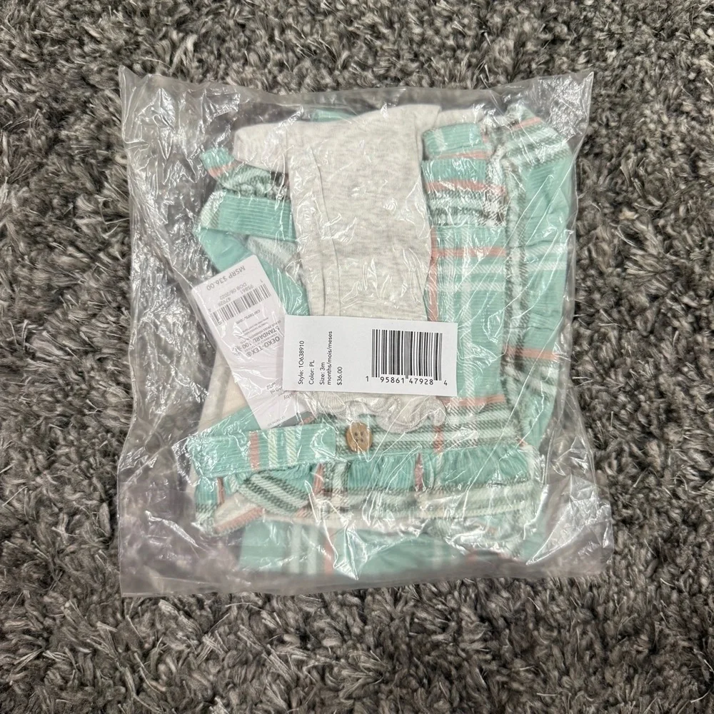 Carter's Baby Girls Long Sleeve Jumper, Top and Tights in Green​​​​